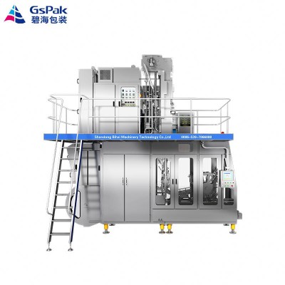 Spout Pouch Carton Aseptic Filling Capping Machine